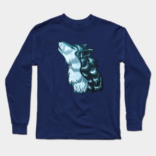 Howling Wolf Head Long Sleeve T-Shirt